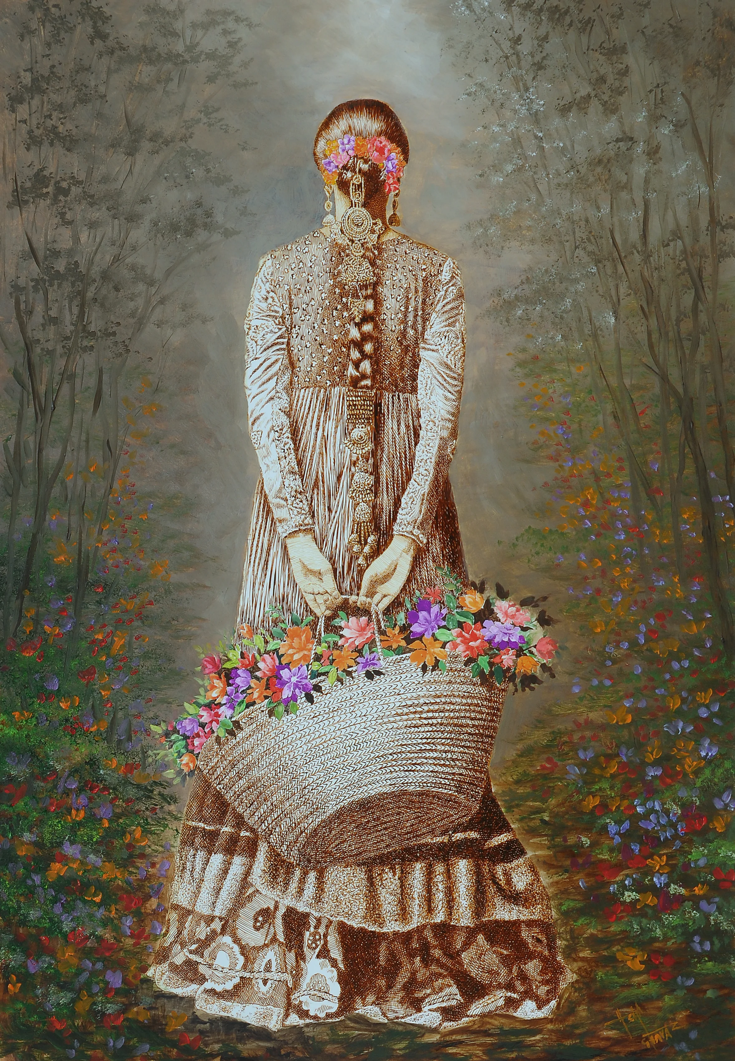 Master piece pen and ink artwork by Asif Ghayaz